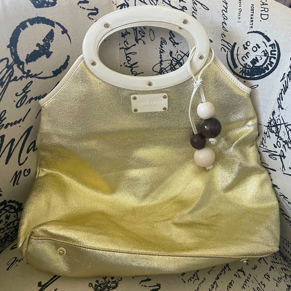Kate Spade large shimmery gold purse